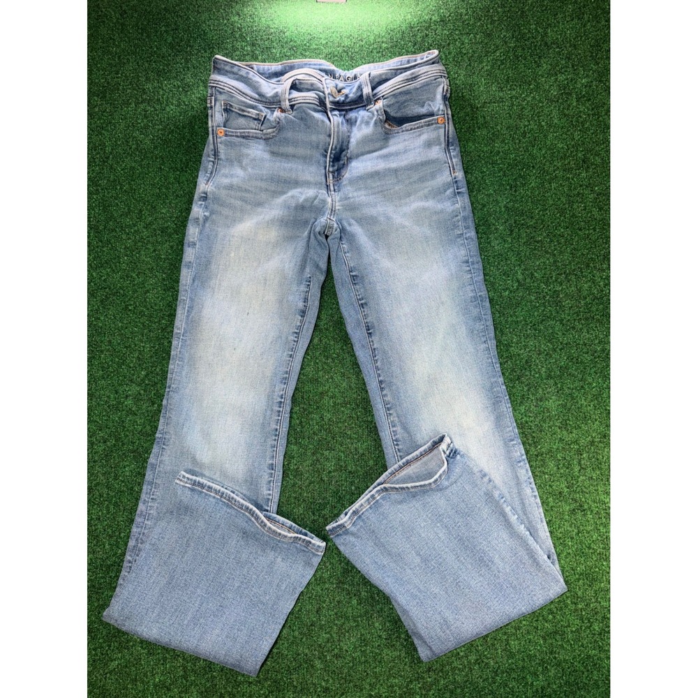 American Eagle Kick Boot Jeans Womens 6 Regular Light Wash Stretch Denim Bootcut